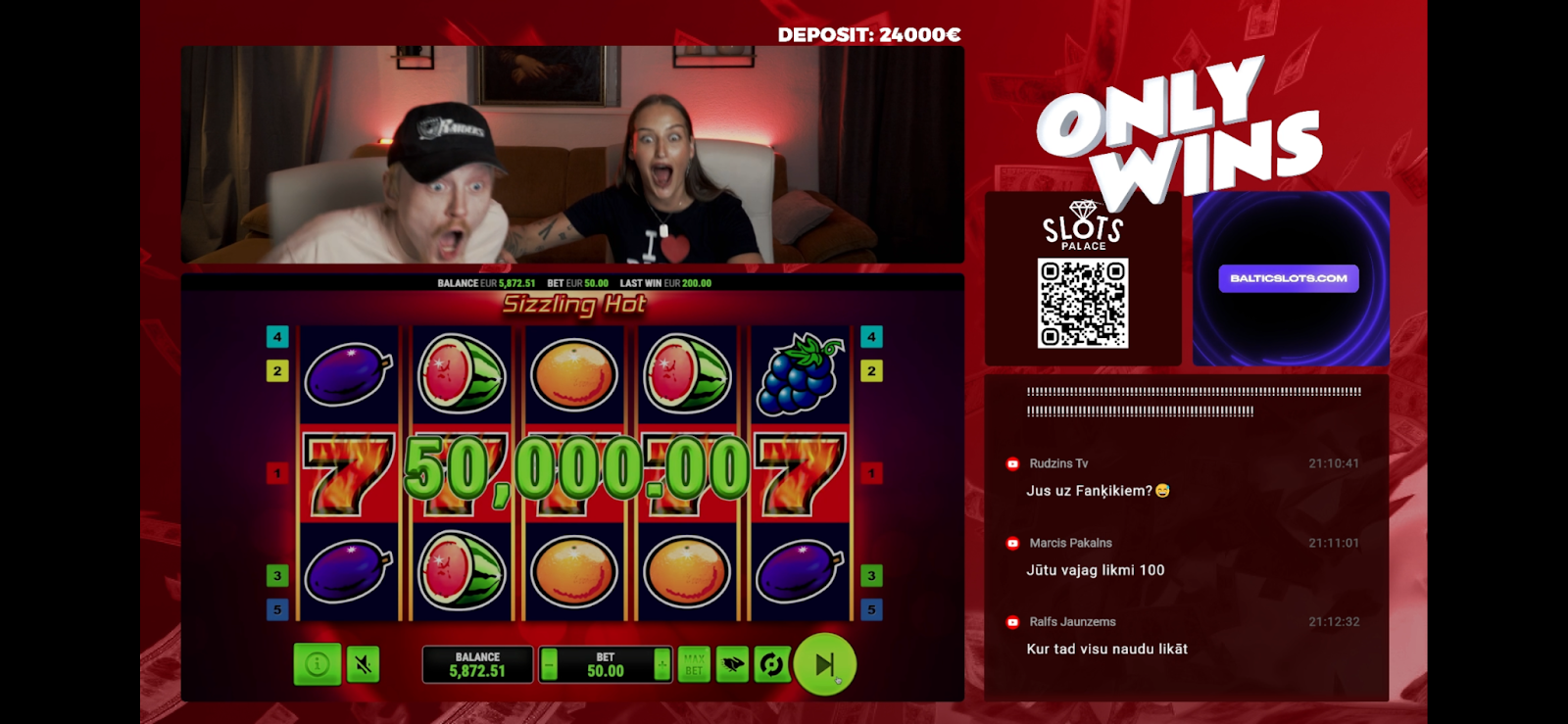 Baltic Slots Onlywins stream online kazino džekpots